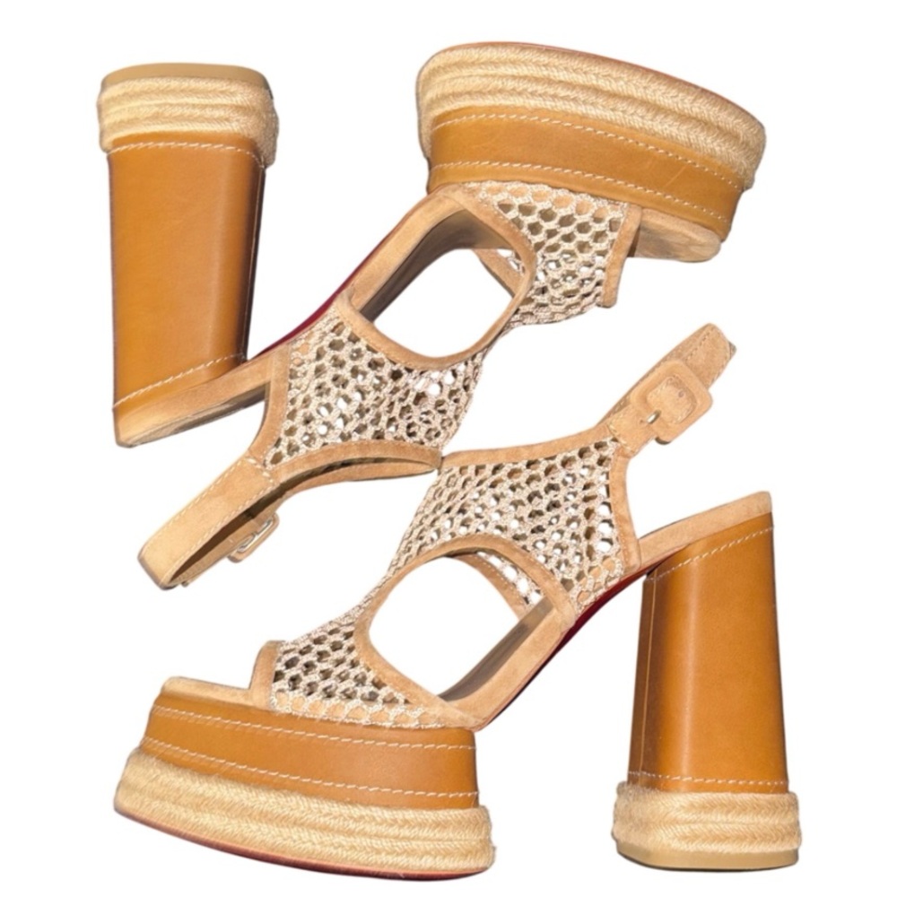 CHRISTIAN LOUBOUTIN💥
Espadrille Platform Crochet Sandal - Picture 4 of 15